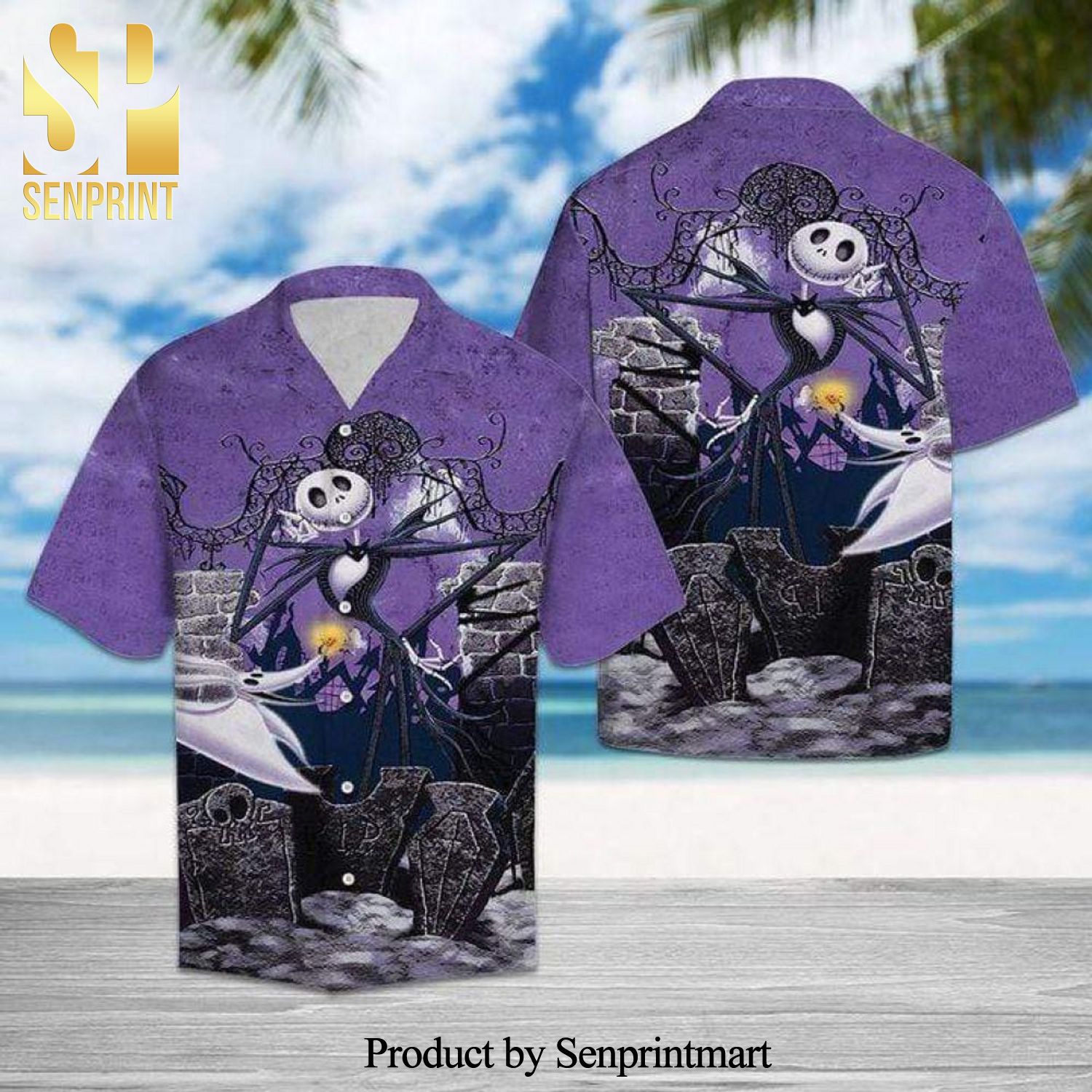 Jack Skellington Grave Full Printing Hawaiian Shirt