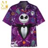 Jack Skellington Nightmare Before Christmas Floral Pattern Full Printing Hawaiian Shirt