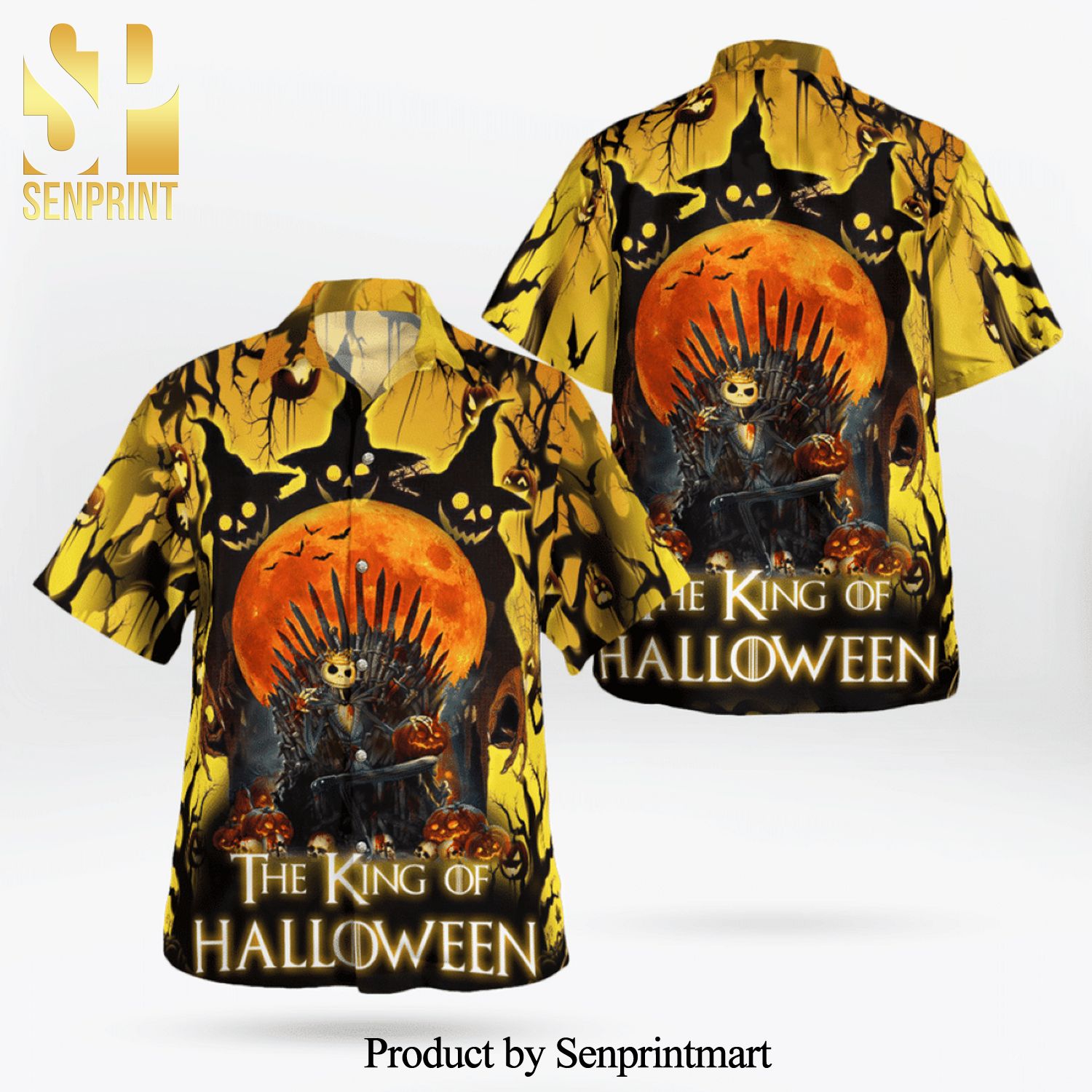 Jack Skellington The King Of Halloween Full Printing Hawaiian Shirt