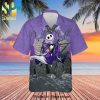 Jack Skellington The Nightmare Before Christmas Pattern Full Printing Hawaiian Shirt – Black White