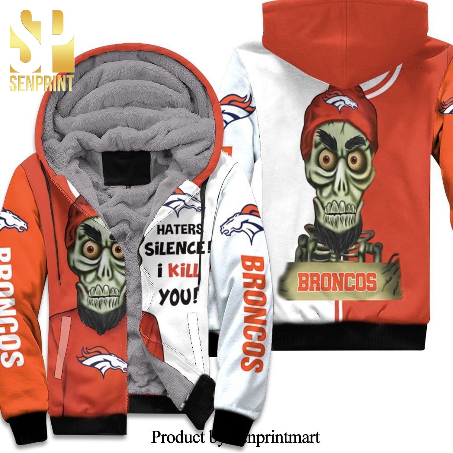 Denver Broncos Haters I Kill You Hot Fashion Unisex Fleece Hoodie