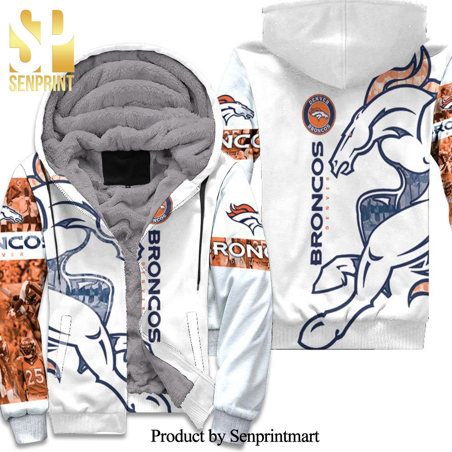 Denver Broncos Nfl For Broncos Fan Hypebeast Fashion Unisex Fleece Hoodie