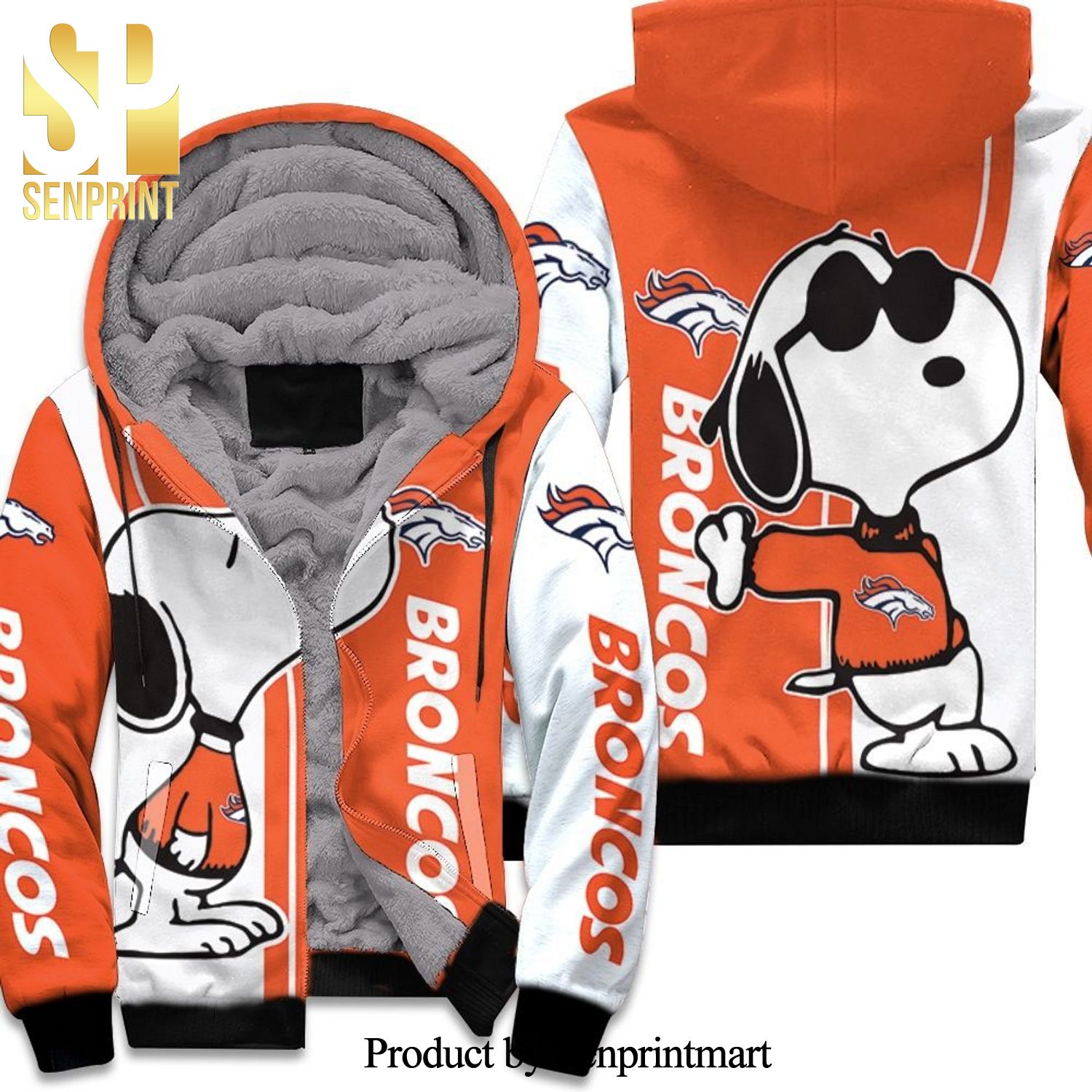 Denver Broncos Snoopy Lover New Version Unisex Fleece Hoodie