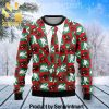 Bigfoot Christmas Santasquatch All Over Print Wool Blend Sweater