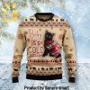 Black And White Skeleton Vacation Time Wool Blend Wool Ugly Sweater