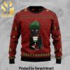 Black Cat Christmas Pattern Holiday Time Christmas Wool Knitted Sweater