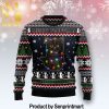 Black Cat Holiday Gifts Full Print Knitting Wool Sweater