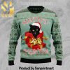 Black Cat Group All Over Printed Christmas Knitted Wool Sweater