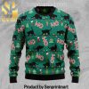 Black Cat Halloween Full Printing Ugly Xmas Sweater