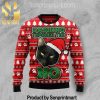 Black Cat Holiday Time All Over Print Knitting Pattern Ugly Christmas Sweater