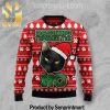 Black Cat Hologram Pattern Xmas Gifts Wool Knitted Sweater