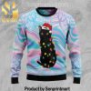 Black Cat I Can Explain All Over Printed Christmas Knitted Wool Sweater