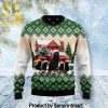 Black Cat Light Christmas Chirtmas Gifts Full Printing Wool Knitted Ugly Christmas Sweater