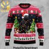 Black Cat Light Christmas Chirtmas Gifts Full Printing Wool Knitted Ugly Christmas Sweater