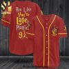 Harry Potter Run Like You’re Late For Platform 9 3 4 Hufflepuff All Over Print Baseball Jersey – Black