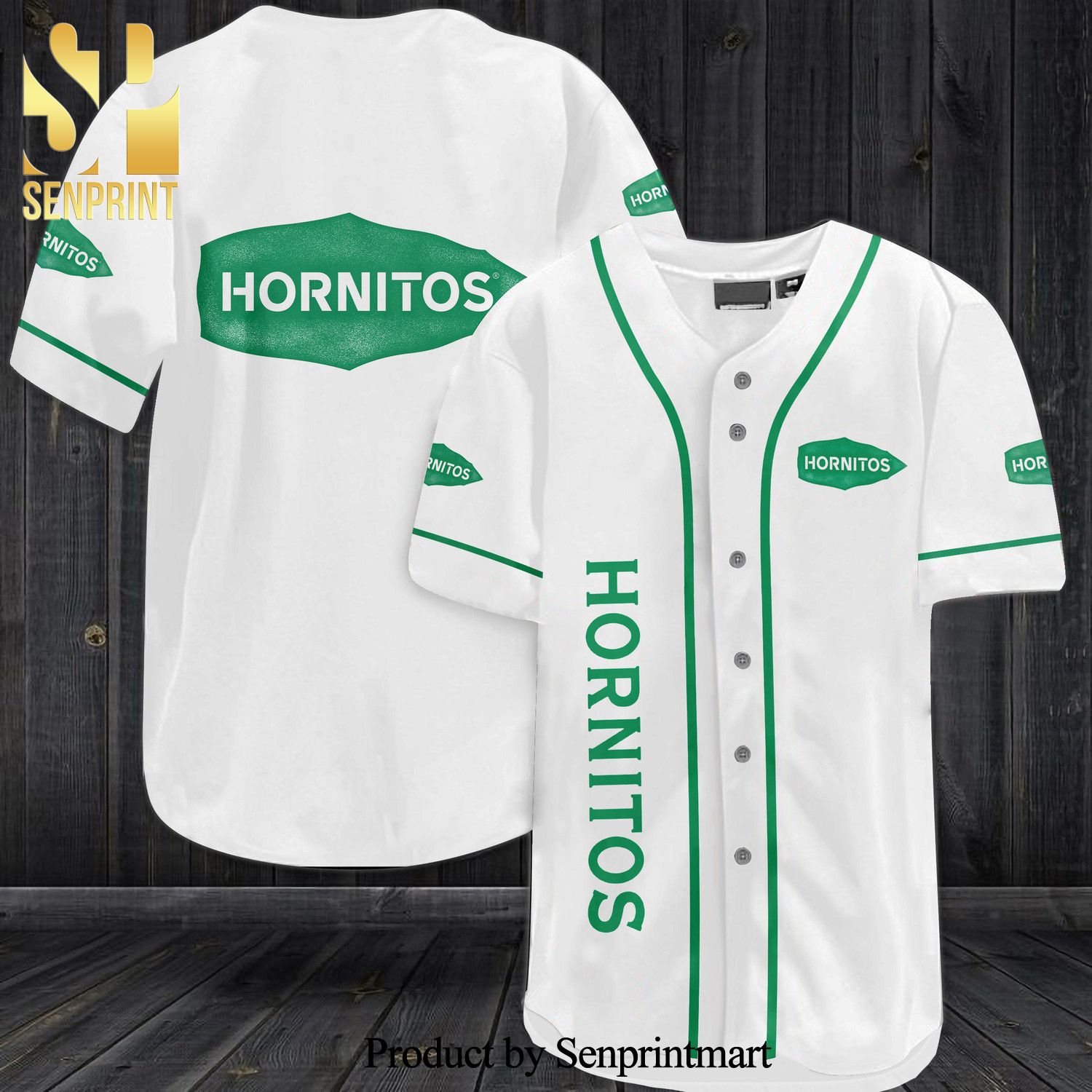 Hornitos Tequila All Over Print Baseball Jersey – White