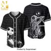 Jack Skellington Disney Cartoon Graphics All Over Print Unisex Baseball Jersey – Black