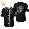 Jack Sparrow Johnny Depp Pirates Of The Caribbean Skull Full Printing Baseball Jersey – Black