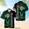 Jameson Irish Whiskey Palm Tree Full Printing Aloha Summer Beach Hawaiian Shirt – White Green