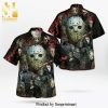 Jason Voorhees Camping Pattern Full Printing Hawaiian Shirt