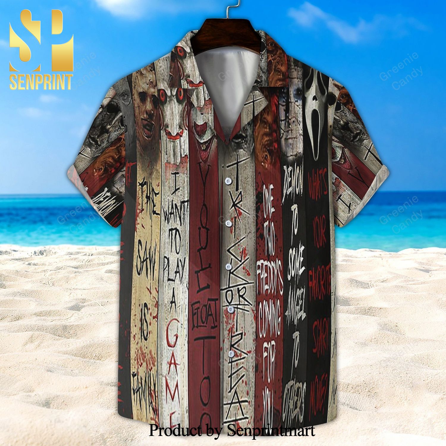 Joker Full Printing Hawaiian Shirt And Beach Short