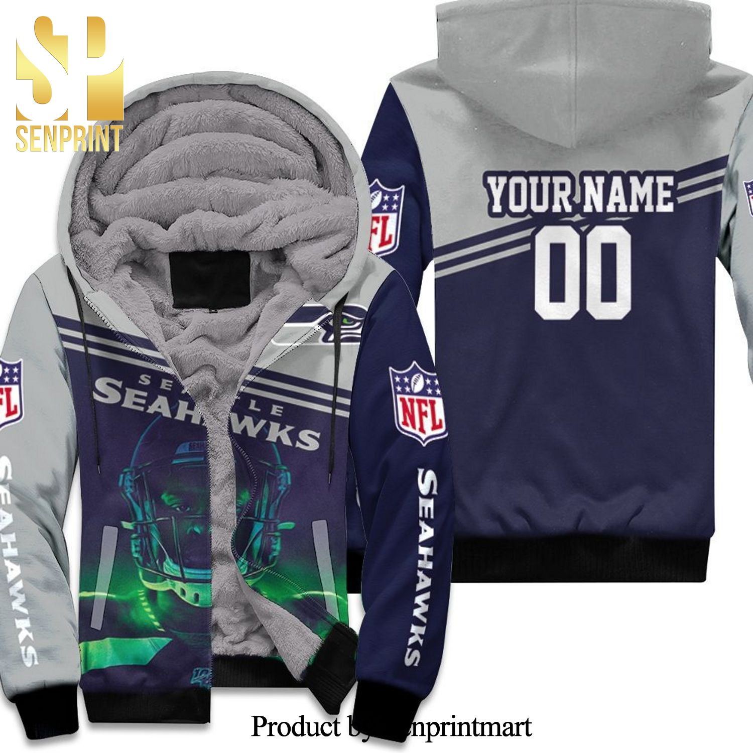 Dk Metcalf Seattle Seahawks Legend Champions NFL Season NFC West Champs Personalized High Fashion Full Printing Unisex Fleece Hoodie