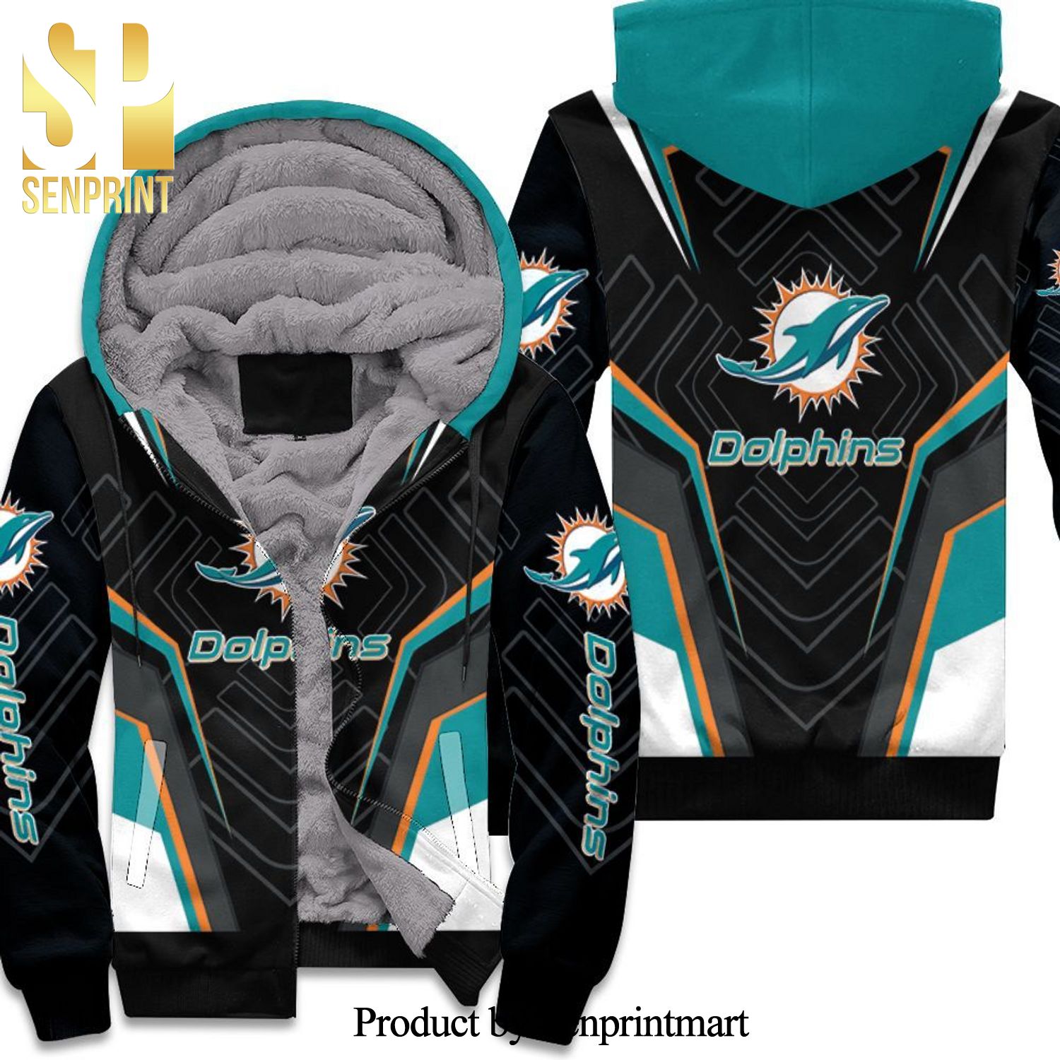 Dolphins For Dolphins Hot Outfit Unisex Fleece Hoodie
