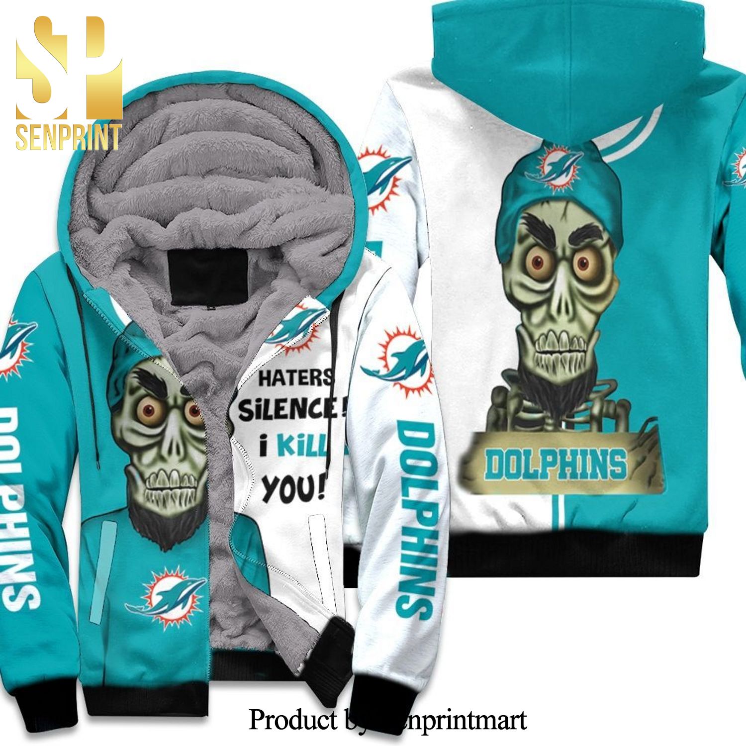 Dolphins Haters I Kill You New Outfit Unisex Fleece Hoodie