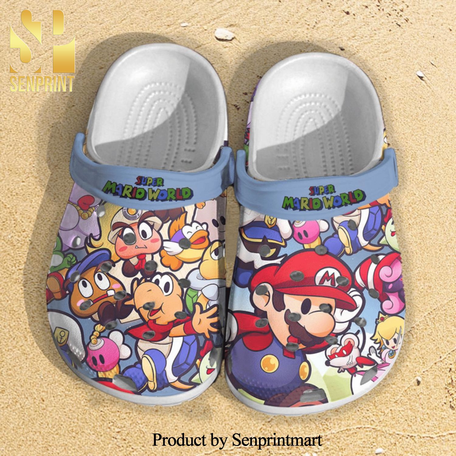Super Mario Bros All Over Printed Crocband Crocs
