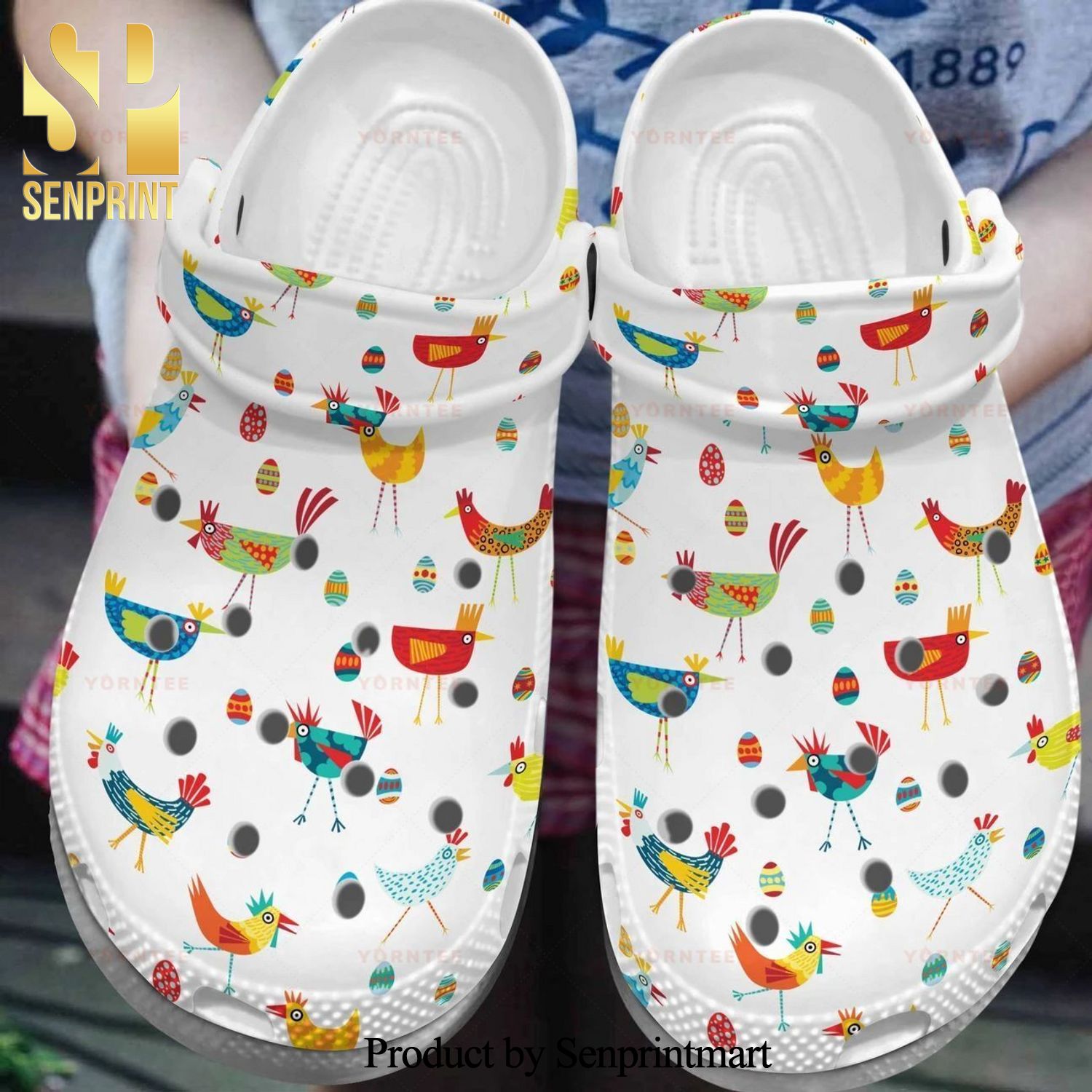Team Chicken Colorful Gift For Lover New Outfit Crocs Crocband Adult Clogs