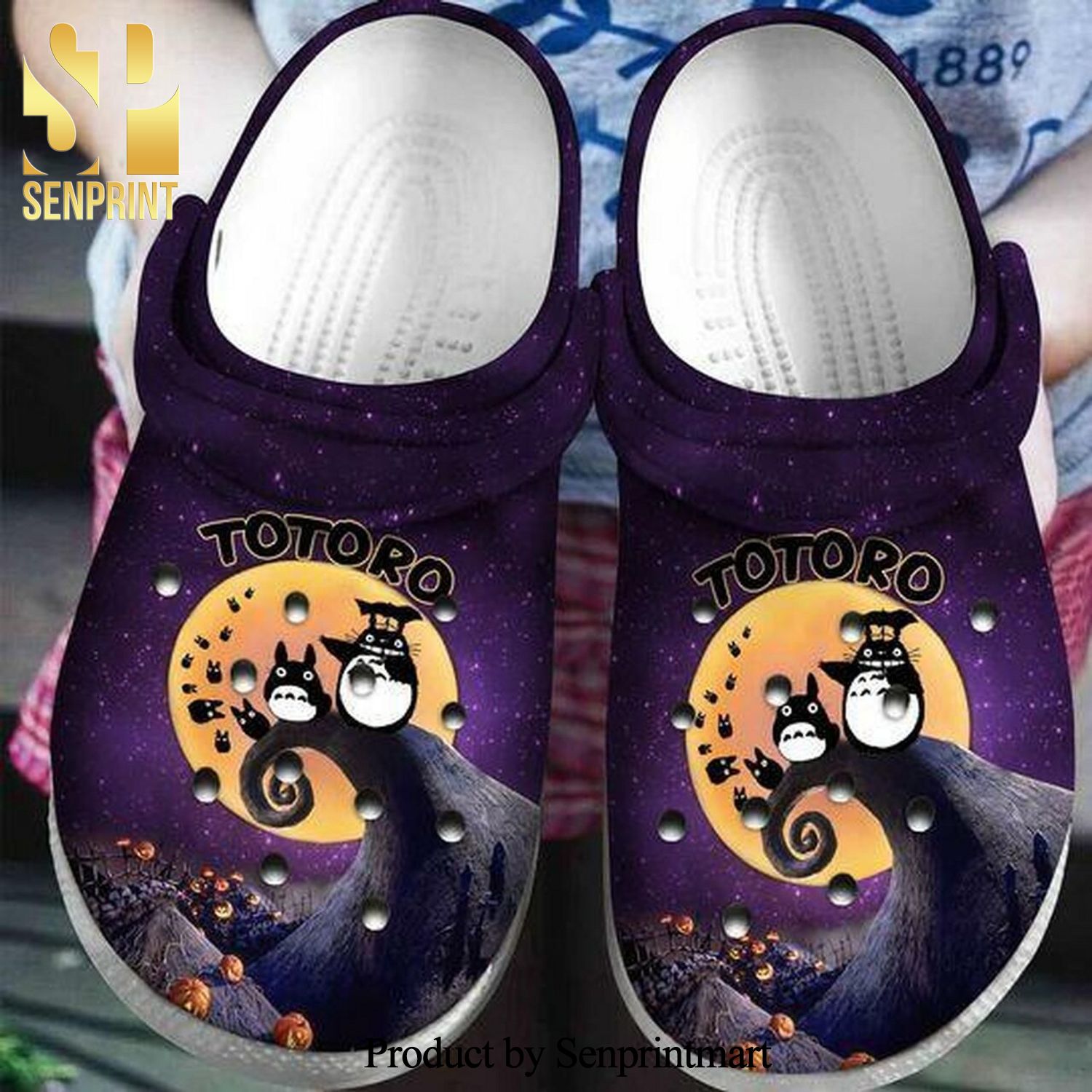 Team Totoro Dark Night Personalized Halloween Gift For Lover Hypebeast Fashion Crocs Shoes