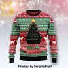 Black Cat Meomy Christmas And A Happy Purr Year Gift Ideas Pattern Ugly Knit Sweater