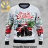 Black Cat Moon And Back Xmas Gifts Full Printed Wool Ugly Christmas Sweater