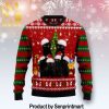 Black Cat Ornament Wool Blend Ugly Knit Christmas Sweater