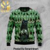 Black Cat Wool Blend Ugly Knit Christmas Sweater