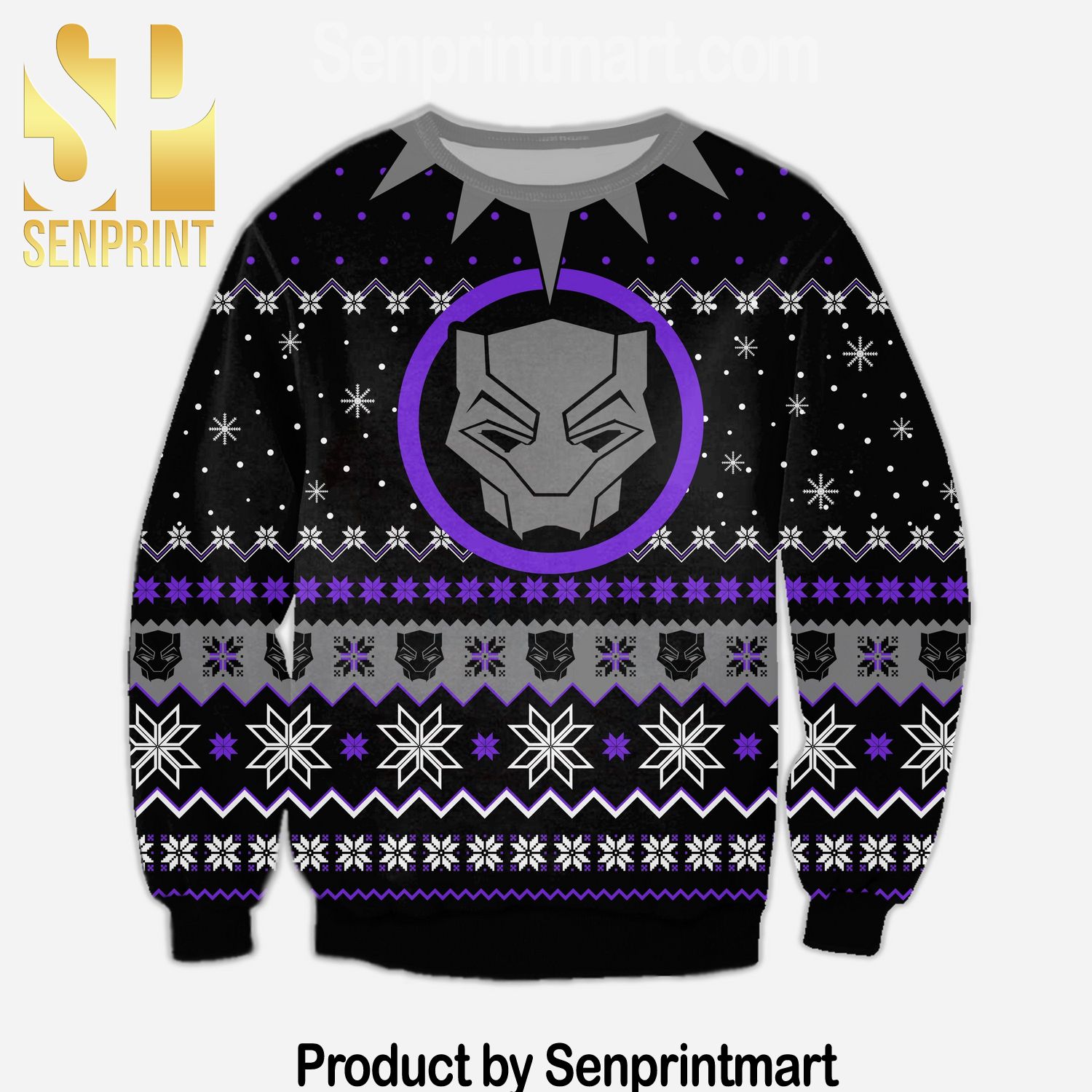 Black Panther 3D Holiday Knit Sweater