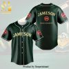 Jameson Skull All Over Print Baseball Jersey – Green