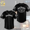 JD Old No 7 Skull All Over Print Unisex Baseball Jersey – Black