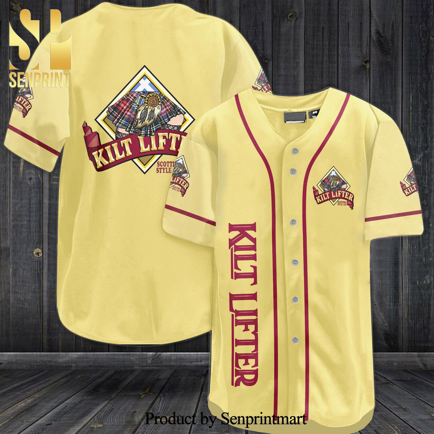 Kilt Lifter Basebal Jersey – Yellow