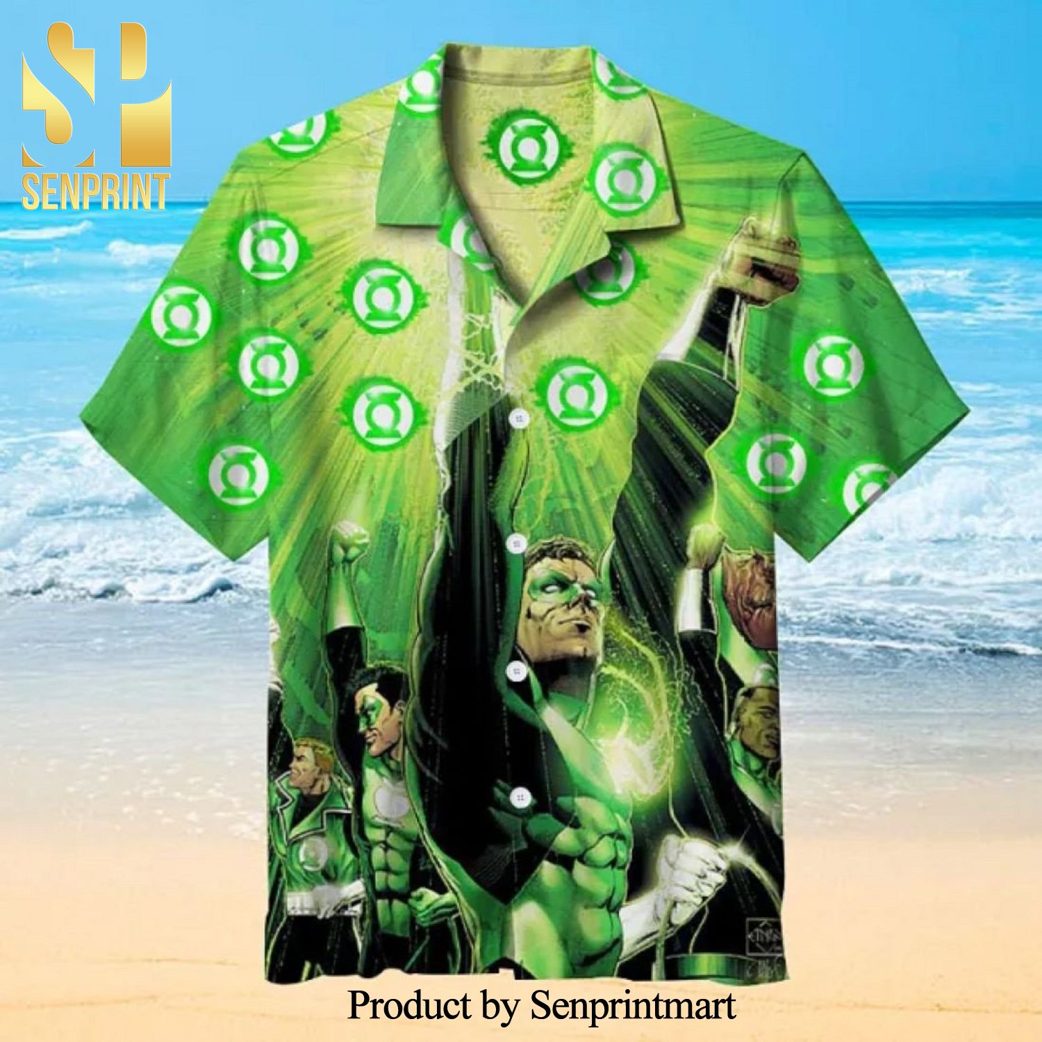 Justice League Green Lantern DC Full Printing Hawaiian Shirt