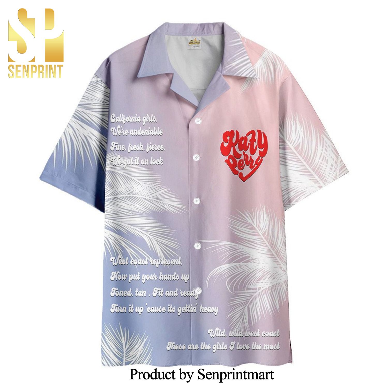 Katy Perry Hawaiian Beach Shirt – Heart