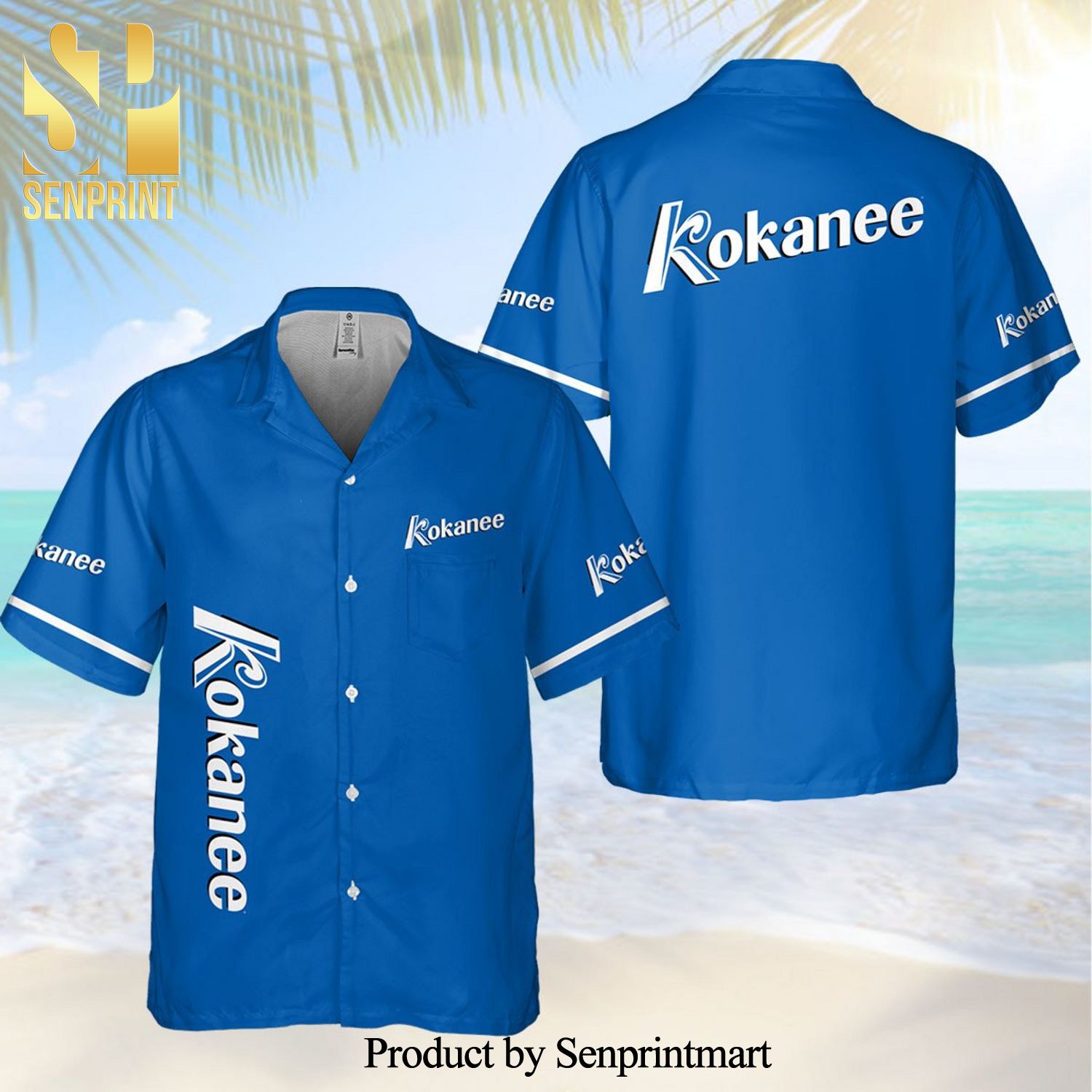 Kokanee Full Printing Aloha Summer Beach Hawaiian Shirt – Blue