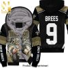 Drew Brees New Orleans Saints Oil Style Paint Background New Version Unisex Fleece Hoodie