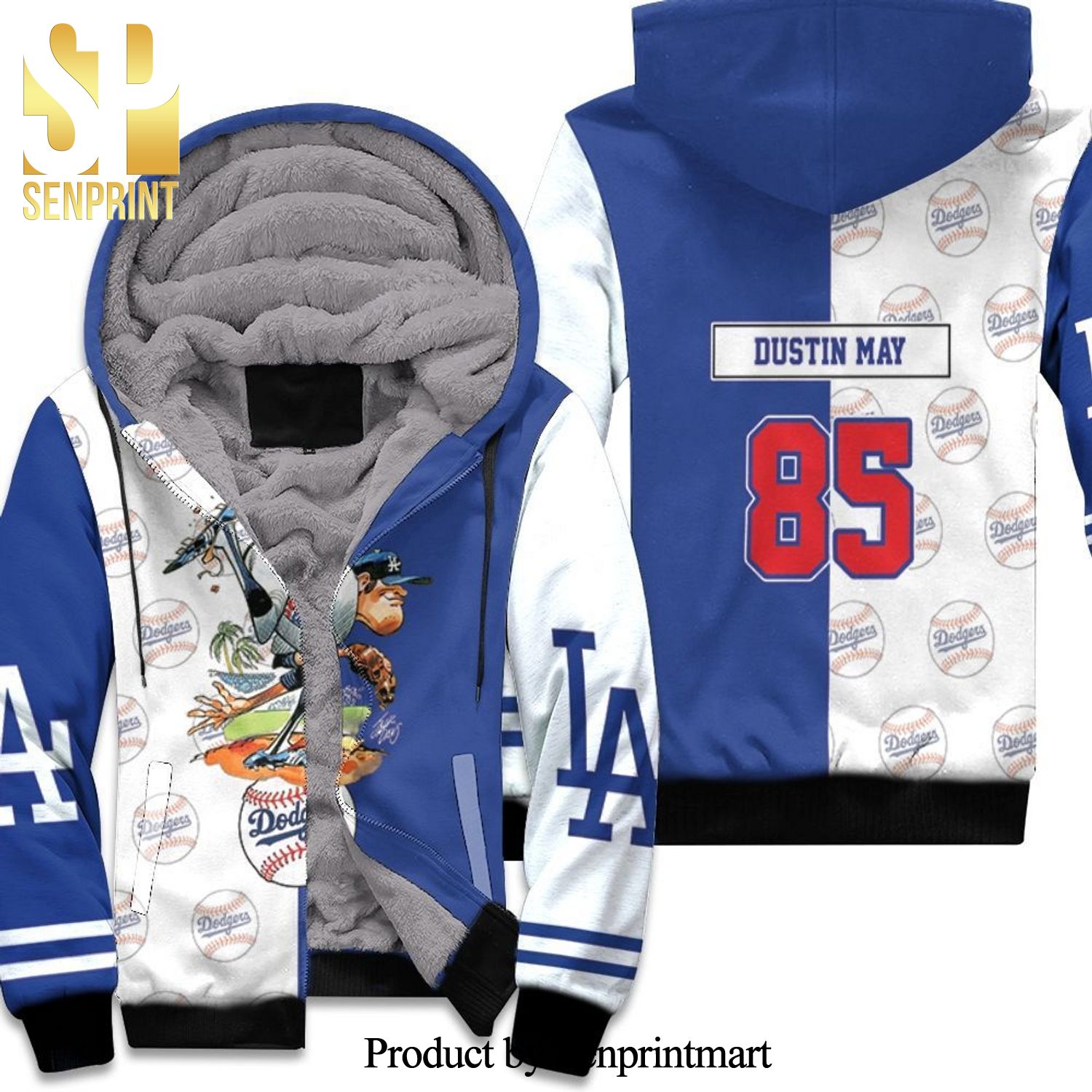 Dustin May 85 La Dodgers Best Outfit 3D Unisex Fleece Hoodie