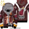 Dwyane Wade 3 Miami Heat Legend Basketball Dribbling Skill Fire New Style Full Print Unisex Fleece Hoodie