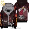 Dwyane Wade 3 Miami Heat Oil Paint Art Legend All Over Printed Unisex Fleece Hoodie