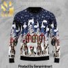 Boston Terrier I Knocked Over The Christmas Tree 3D Holiday Knit Sweater