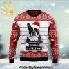 Boston Terrier Family Full Printed Ugly Wool Sweater