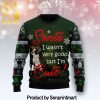 Boston Terrier I Knocked Over The Christmas Tree 3D Holiday Knit Sweater