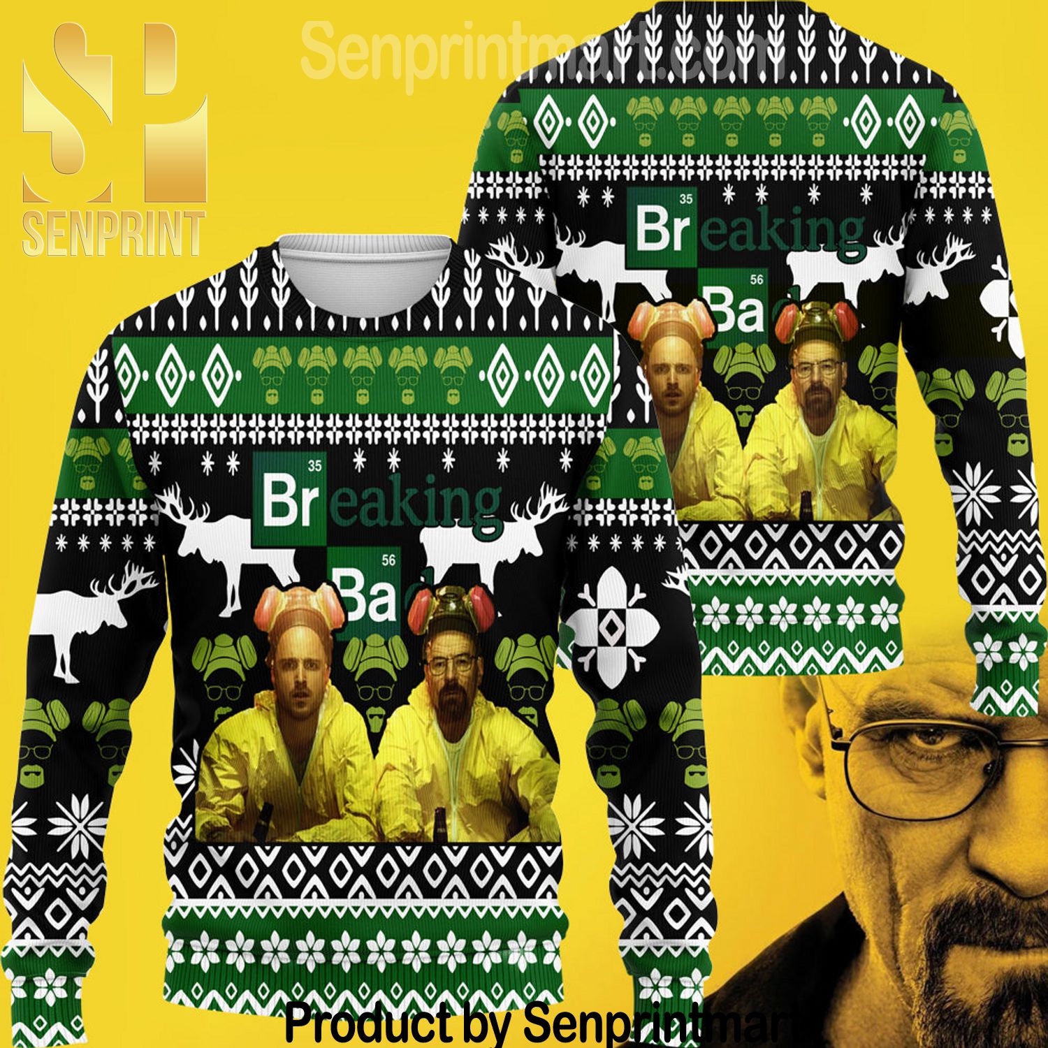 Breaking Bad Chirtmas Time 3D Ugly Knit Sweater